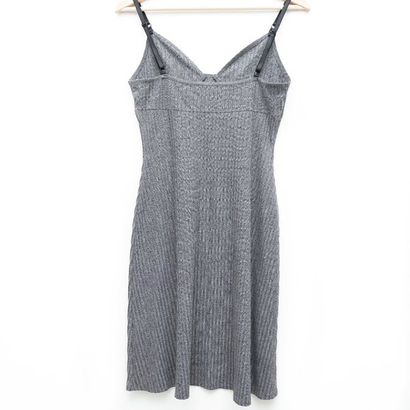 Opening Ceremony Ribbed Gray Mini Dress Sweetheart Neckline - Picture 5 of 7